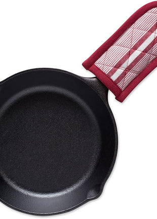 DII Double Strip Chef Kitchen Cooking & Baking Collection, Pan Handle Set, 6x3, Barn Red, 3 Piece