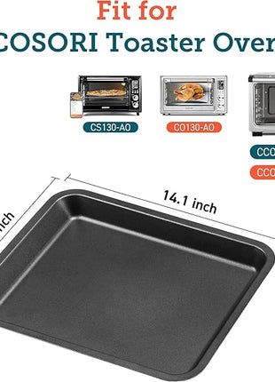 COSORI Oven Tray，Baking Sheet，Drip pan for CO130-AO, CS130-AO, CCO-R252-SUS & CCO-R251-SUS，Air Fryer Toaster Oven Replacement Accessories