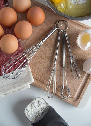 Fox Run Mini Whisks, Chrome Plated, Set of 4, Metallic, 8 x 2 x 1.75 inches