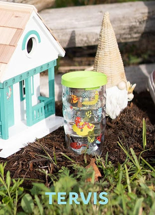 Tervis Clear & Colorful Tabletop Made in USA Double Walled Insulated Tumbler Travel Cup Keeps Drinks Cold & Hot, 10oz Wavy, Clear