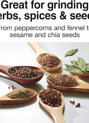 Proctor Silex Electric Coffee Grinder for Beans, Spices and More, Stainless Steel Blades, 12 Cups, White