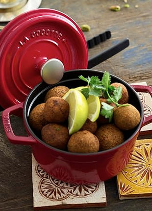 STAUB Cast Iron Roaster/Cocotte, Round, 20 cm, 2.24 L, Cherry Red