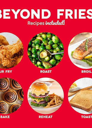 DASH Tasti-Crisp™ Ceramic Air Fryer Oven, 2.6 Qt., Cream – Compact Air Fryer for Healthier Food in Minutes, Ceramic Nonstick Surface, Ideal for Small Spaces - Auto Shut Off, Digital, 1000-Watt