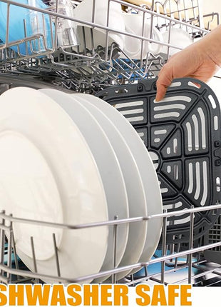 Air Fryer Replacement Grill Pan Fit for COSORI Air Fryer 5 QT, Air Fryer Rack Replacement Parts Accessories Grill Plate Crisper Plate Tray, Non-Stick, Dishwasher Safe…