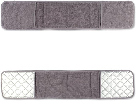 DII Basic Terry Collection 100% Cotton Quilted, Double Mitt, Gray