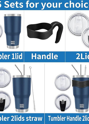 WETOWETO 30 oz Tumbler Stainless Steel Vacuum Insulated Coffee Cup Double Wall Vacuum Coffee Cup Thermal Cups for Hot and Cold drinks, Suitable for Beach, Travel (Rose Gold, 1 Pack)