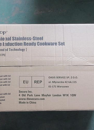 Duxtop Professional Stainless Steel Pots and Pans Set, 17PC Induction Cookware Set, Impact-bonded Technology