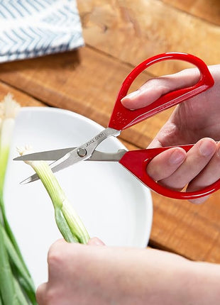 Joyce Chen Original Unlimited Kitchen Scissors All Purpose Kitchen Shears With Comfortable Handles, Red, 2 Pack