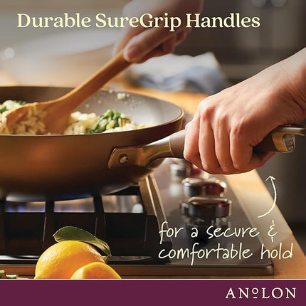 Anolon Advanced Home Hard-Anodized Nonstick Ultimate Pan/Saute Pan, 12-Inch (Bronze)
