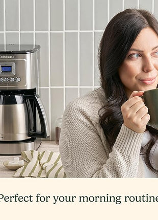 Cuisinart 12-Cup Coffee Maker, Programmable PerfecTemp Thermal Carafe Coffee Machine with 1-4 Cup Setting, Brew Strength Control and Brew Pause, Stainless Steel, DCC-3400NAS, Silver
