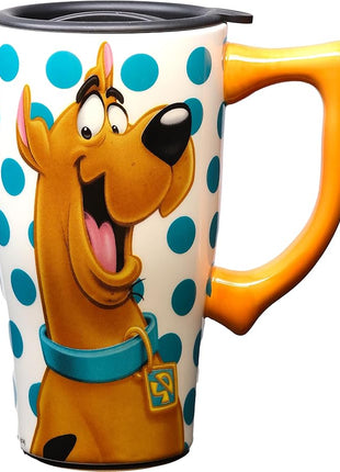 Spoontiques - Ceramic Travel Mugs - Scooby Doo Cup - Hot or Cold Beverages - Gift for Coffee Lovers, 18 oz