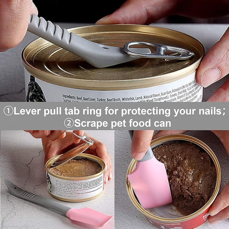 Silicone Mini Spatula, Curved Small Spatula, Kitchen Jar Spatula, Wet Pet Food Can Spoon, for Cooking Baking Frosting or Mixing, 6pcs