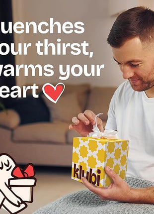 KLUBI Christmas Gifts for Dad – Funny Father Mug, 14oz Black Coffee Cup, Xmas Present for Dad, Thinking of You Coffee Gifts for Men, Birthday Present for Men, Awesome Father Idea