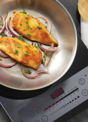 Tramontina Boston Tri-Ply Clad Stainless Steel 12-Inch Large Frying Pan, Induction-Ready Skillet, Dishwasher-Safe, NSF-Certified