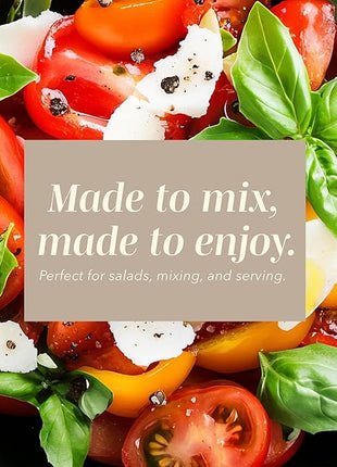 COOK WITH COLOR Mixing Bowls with Lids - 12 Piece Plastic Nesting Bowls Set includes 6 Prep Bowls and 6 Lids, Diamond Design - Microwave Safe, Brown