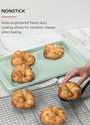 KitchenAid 10x15in Nonstick Aluminized Steel Baking Sheet, Pistachio
