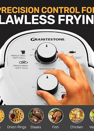 Big Boss 16Qt Extra Large Glass Air Fryer Non Toxic – Family Sized 4 in 1 Cooker with 3 Cooking Sections, Stainless Steel Racks for French Fries, Chicken, No Preheat, Self Cleaning, Dishwasher Safe