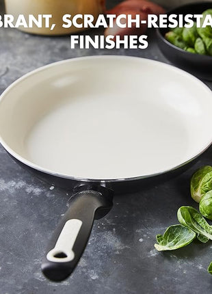 GreenPan Rio Healthy Ceramic Nonstick 10" Frying Pan Skillet, PFAS-Free, Dishwasher Safe, Black
