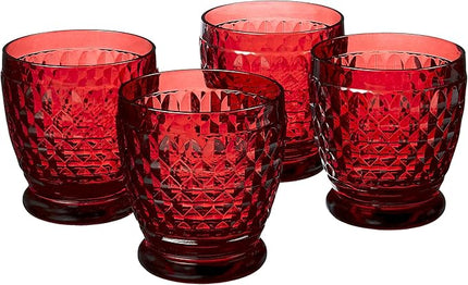 Villeroy & Boch Boston Old-Fashioned Glasses Set of 4, Red