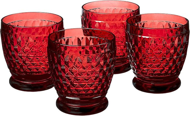 Villeroy & Boch Boston Old-Fashioned Glasses Set of 4, Red