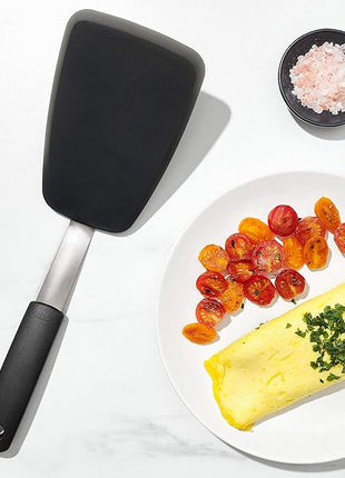 OXO Good Grips Large Silicone Flexible Turner & Good Grips Silicone Flexible Omelet Turner