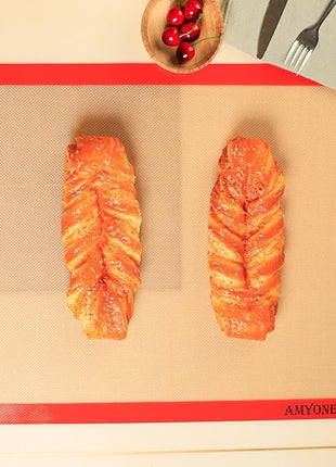 AMYONE Silicone Baking Mats for Full Size Sheet Pan, Non-Stick Silicone Baking Sheet Liners for Cookies/Pastries/Chicken/Vegetables, Food Grade Silicone Mat for 18 x 26-inch Full Baking Pans, 1 PCS