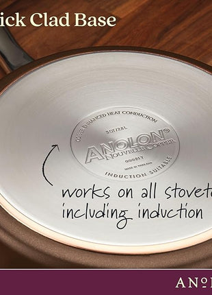 Anolon 83852 Nouvelle Copper Hard Anodized Nonstick Cookware Set / Pots and Pans Set - 11 Piece, Brown