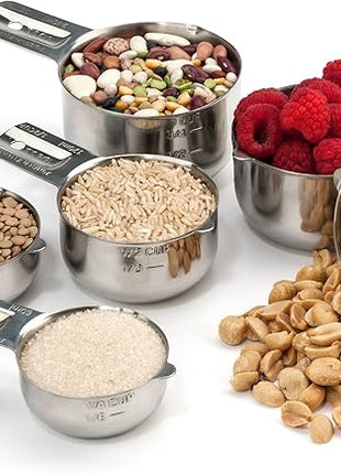 Hudson Essentials Stainless Steel Measuring Cups Set (6 Piece Set)