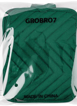 GROBRO7 5Pack Pot Holders for Kitchen Heat Resistant Cotton Potholder Multipurpose Hot Pads Machine Washable Oven Mitts with Pocket Potholders for Baking and Cooking 8.9 x 6.9 in Red Green