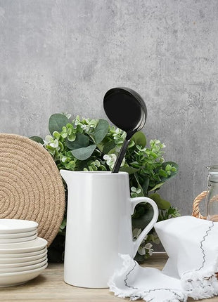 12 inch Soup Ladle, Stainless Steel Ladle Spoon, Soup Spoons with Comfortable Handle, Kitchen Utensil for Cooking, Metal Kitchen Accessories