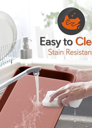 NutriChef 2-Piece Nonstick Cookie Sheets for Baking - Premium Medium & Large Size Baking Sheet Set - Thick Carbon Steel Bakeware Trays - Dishwasher Safe, Rose Gold