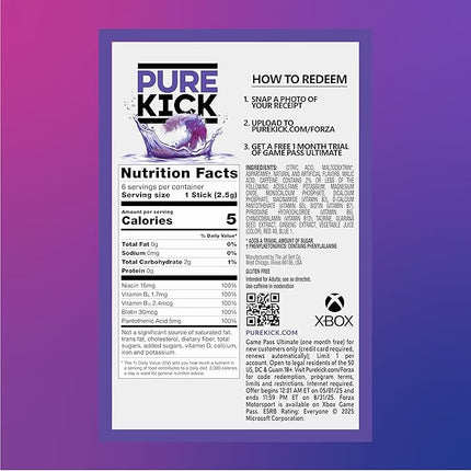 Pure Kick Forza Fuel Limited Edition Energy, Blood Orange Energy & Sonic Limeade Hydration Singles To Go Drink Mix – 3 / 6ct Boxes - 18 Total Packets