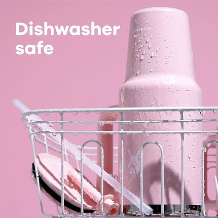 Hydro Flask 24 Oz Travel Tumbler with Handle, Lid and Straw - Insulated Stainless Steel in 24 Oz Glimmer Pink