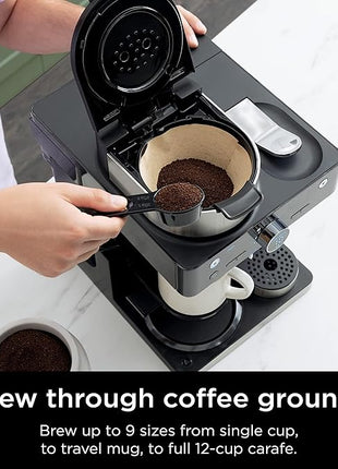 Ninja Espresso & Coffee Maker & Barista System, 3 Espresso Brew Styles, Single-Serve Coffee & Nespresso Capsule Compatible, Built-in Frother, Espresso, Cappuccino & Latte Maker, Black, CFN601