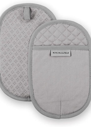 KitchenAid Asteroid Pot Holder 2-Pack Set, Grey, 6.5"x10"