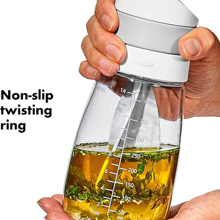 OXO Good Grips Twist & Pour Salad Dressing Mixer, Gray