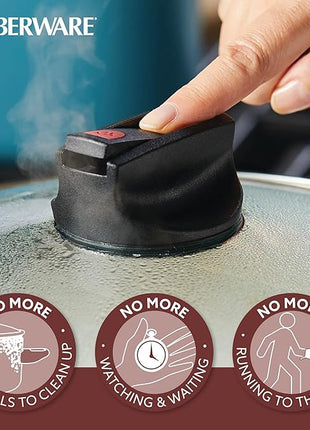 Farberware Smart Control Nonstick Cookware Pots and Pans Set, 14 Piece, Aqua