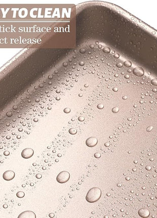 WMKGG 11 Inch Air Fryer Toaster Oven Tray, Set of 2 Nonstick Heavy Carbon Steel Toaster Cookie Sheets Baking Pan