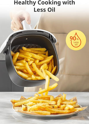 COMFEE' Compact 2.1 Quart Air Fryer with 12 Menu Options, Adjustable Timer & Temperature Control 180-400 degrees F, Dishwasher-Safe Nonstick Fry Basket