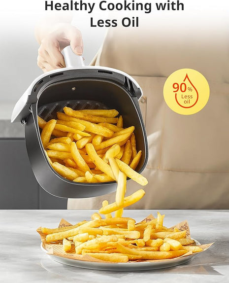 COMFEE' Compact 2.1 Quart Air Fryer with 12 Menu Options, Adjustable Timer & Temperature Control 180-400 degrees F, Dishwasher-Safe Nonstick Fry Basket