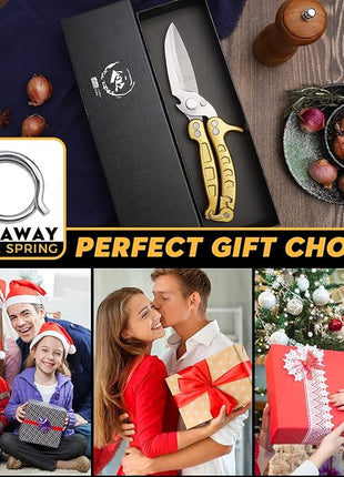 DRAGON RIOT Heavy Duty Poultry Shears - A Must Have Kitchen Shears for Chicken and Meat Cutting - Dishwasher Safe and Stainless Food Kitchen Scissors for Thanksgiving(Golden)