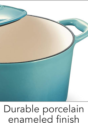 Tramontina Bestow Enameled Cast Iron Dutch Oven Pot with Lid, Round 5.5-quart, Medium Blue