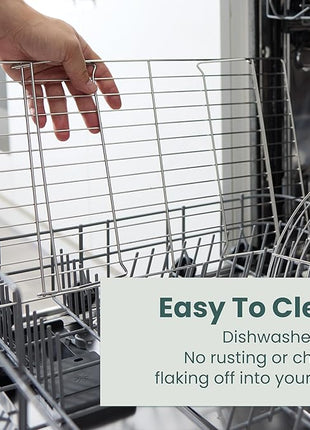 Ultra Cuisine Heavy Duty 3 Tiers, 16" x 10" Cooling Rack for Cooking and Baking - Professional Grade Premium 100% Stainless Steel Baking Rack & Wire Cooling Mesh - Dishwasher Safe - Pack 3