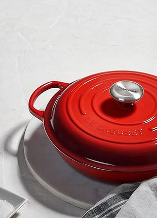 Le Creuset Enameled Cast Iron Signature Braiser, 3.5 qt., Shallot