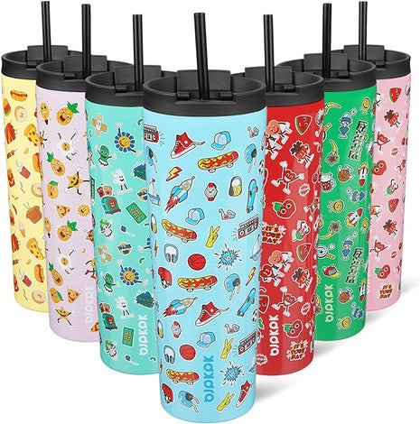 BJPKPK 30oz Insulated Tumbler With lid And Straw Stainless Steel Tumblers Travel Coffee Mug Reusable Thermal Cup,Playground