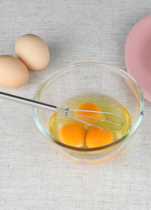 HOTEC 4 Pieces Silicone Whisks Set, Wire Balloon Whisks Egg Beater, Non-slip Handle Whisk for Non-stick Cookware Perfect for Cooking, Stirring, Beating and Blending (Multicolor)