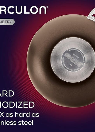 Circulon Symmetry Hard Anodized Nonstick Wok/Stir Fry Pan with Lid, 12", Chocolate