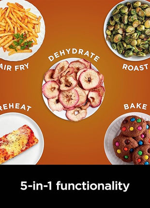 Ninja | Air Fryer | 5 QT Capacity | 5-in-1 Air Fry, Bake, Roast, Reheat, & Dehydrate | Air Crisp Technology | Nonstick Basket & Crisper Plate | Grey | AF142