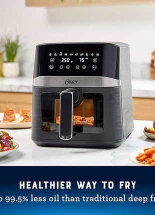Oster Compact Air Fryer, 4-Quart Digital Airfryer with Window, Easy-to-Use Countertop Air Fryer