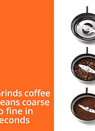 KRUPS Electric Coffee Grinder: 3 oz Capacity, 200 Watts - Versatile for Beans, Spices, Nuts - One-Touch Operation, Customizable Grind for 12 Cups - Ideal for Espresso, French Press